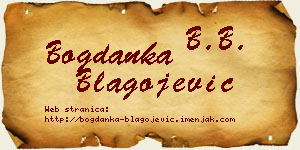 Bogdanka Blagojević vizit kartica